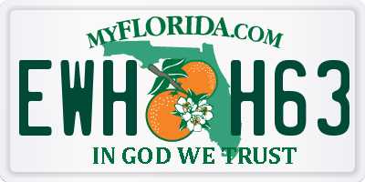 FL license plate EWHH63