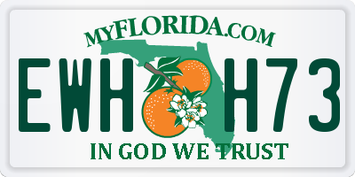 FL license plate EWHH73