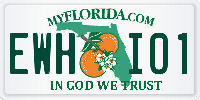 FL license plate EWHI01