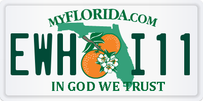 FL license plate EWHI11