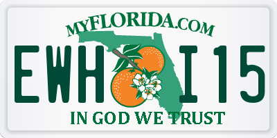 FL license plate EWHI15