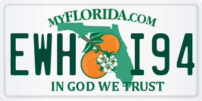 FL license plate EWHI94