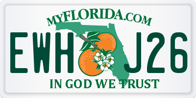 FL license plate EWHJ26