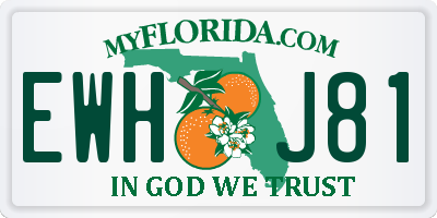 FL license plate EWHJ81