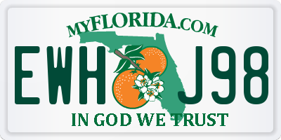FL license plate EWHJ98