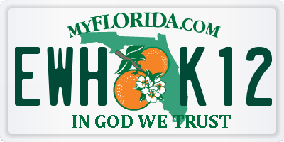 FL license plate EWHK12