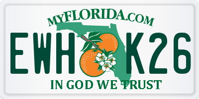 FL license plate EWHK26