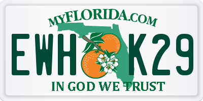 FL license plate EWHK29