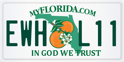 FL license plate EWHL11