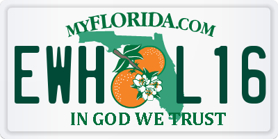FL license plate EWHL16