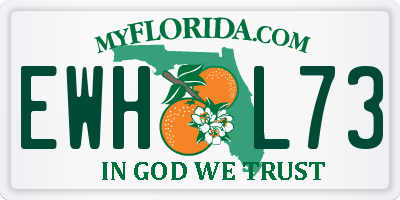 FL license plate EWHL73