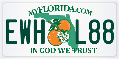 FL license plate EWHL88