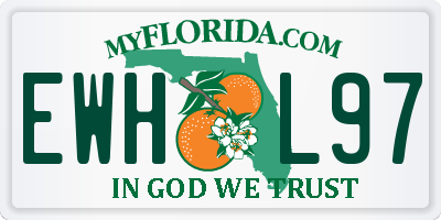 FL license plate EWHL97