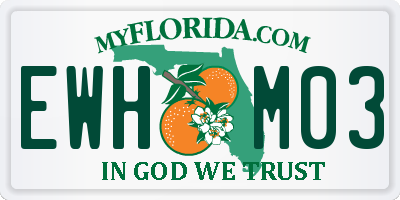 FL license plate EWHM03