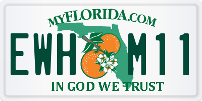 FL license plate EWHM11