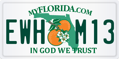 FL license plate EWHM13