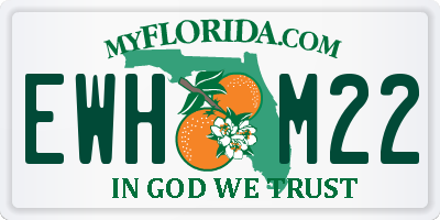 FL license plate EWHM22