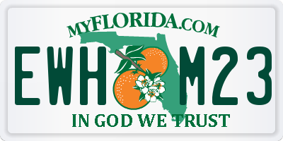 FL license plate EWHM23