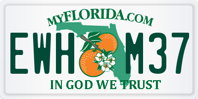 FL license plate EWHM37