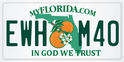 FL license plate EWHM40
