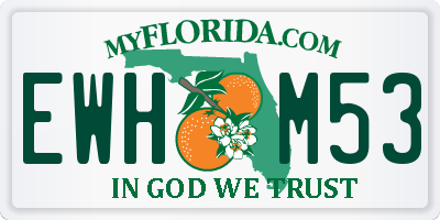 FL license plate EWHM53