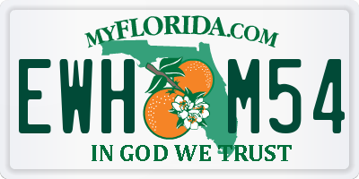 FL license plate EWHM54