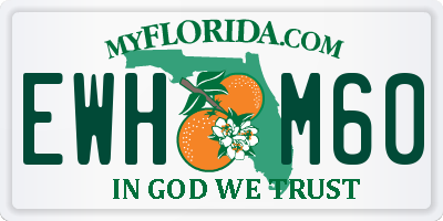 FL license plate EWHM60