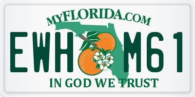 FL license plate EWHM61
