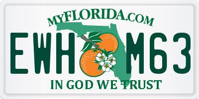 FL license plate EWHM63