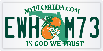 FL license plate EWHM73