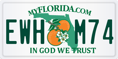 FL license plate EWHM74
