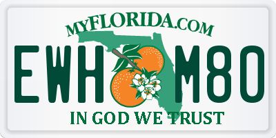 FL license plate EWHM80