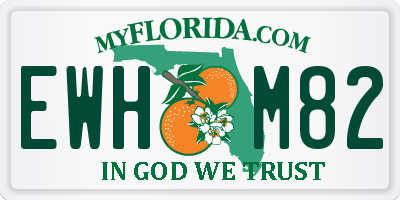 FL license plate EWHM82