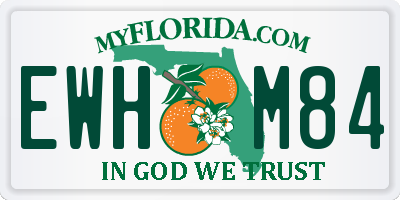 FL license plate EWHM84