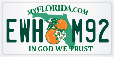 FL license plate EWHM92