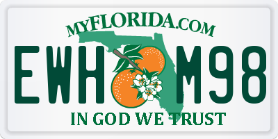 FL license plate EWHM98