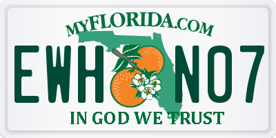 FL license plate EWHN07