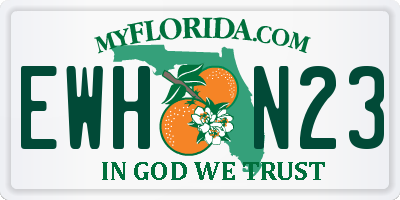FL license plate EWHN23
