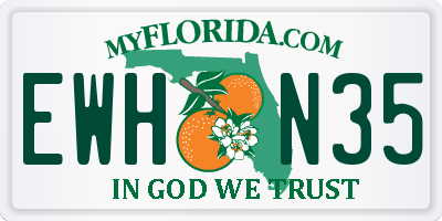 FL license plate EWHN35
