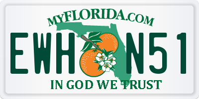 FL license plate EWHN51