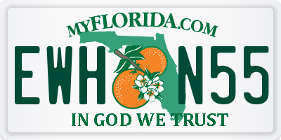 FL license plate EWHN55