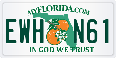 FL license plate EWHN61