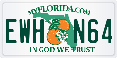 FL license plate EWHN64