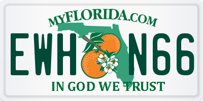FL license plate EWHN66
