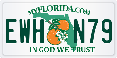 FL license plate EWHN79