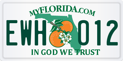 FL license plate EWHO12