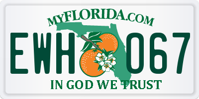 FL license plate EWHO67