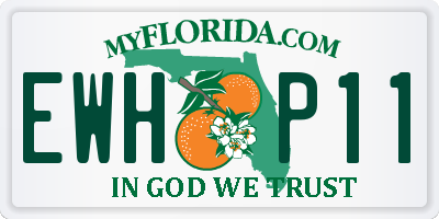 FL license plate EWHP11