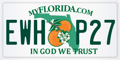 FL license plate EWHP27