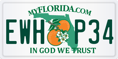 FL license plate EWHP34